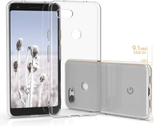 Miniatura 3 de kwmobile Funda compatible con Google Pixel 3a - Funda transparente suave delgada y flexible TPU Funda protectora para teléfono - Transparente