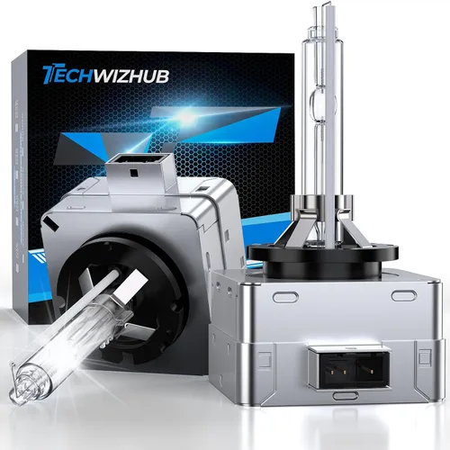 Bombillas HID de xenón D1S, 6000 K 35 W, luz blanca fría, luz alta/baja, 66144 66140 85140 85415, bombilla de repuesto, fácil instalación, paquete