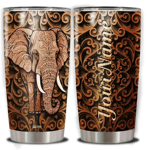 Miniatura 15 de WAZONE Vaso de vaca personalizado con tapa, de piel de vaca occidental, de 20 onzas, 30 onzas, taza de viaje con nombre personalizado, taza aislada