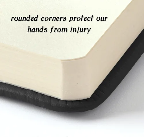 Miniatura 4 de Cuaderno de bolsillo cuadrado de 5 x 5 pulgadas con tapa dura de poliuretano de cuero, 58 hojas de papel beige Dowling de 150 g/m², libre de ácidos
