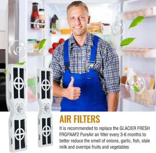 Miniatura 6 de Paquete de 10 filtros de aire FRGPAAF2 PureAir AF-2 compatibles con Frigidaire, filtro de aire de repuesto para mantener fresco el aire