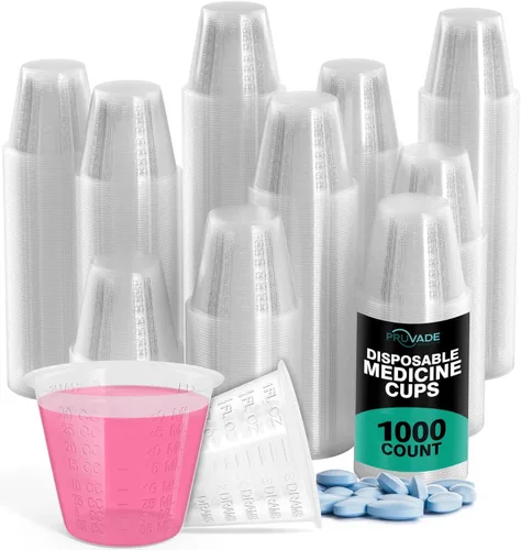Miniatura 11 de Paquete de 200 vasos medicinales desechables de 1 onza con líneas de dosificación graduadas para píldoras o líquidos, paquete de 200 unidades a