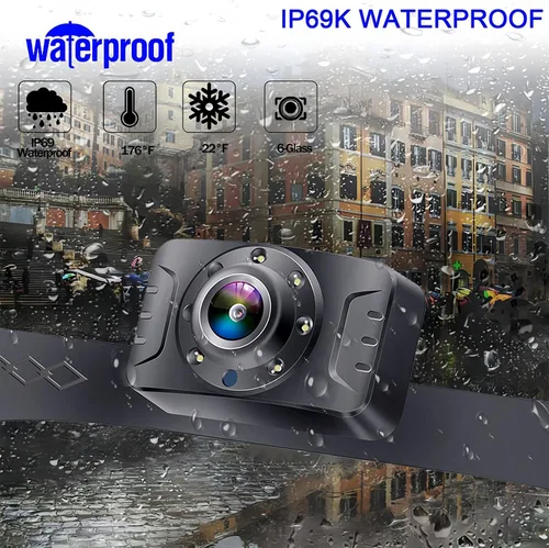 Miniatura 6 de Espejo de cámara de respaldo HD 1080P – Plug and Play, fácil de instalar, visión nocturna a color, espejo retrovisor con cámara de matrícula