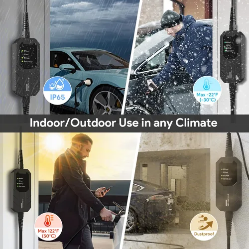 Miniatura 3 de MEGEAR Skysword Ⅱ Cargador EV Nivel 1 (110V, 16A, 25 pies), Estación de Carga Portátil para Vehículo Eléctrico Doméstico EVSE (Conector NEMA 5-15)