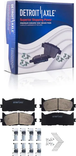 Miniatura 31 de Detroit Axle - Pastillas de freno traseras para Honda Odyssey 2011-2017 Pilot 2007-2013 MDX 2010-2013 ZDX 2010-2013 Pastillas de freno de cerámica