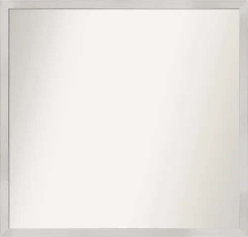 Miniatura 158 de Amanti Art Espejo de baño plateado para sobre el fregadero, 33 x 45 pulgadas, espejo de tocador rectangular blanco plateado y plateado, marco
