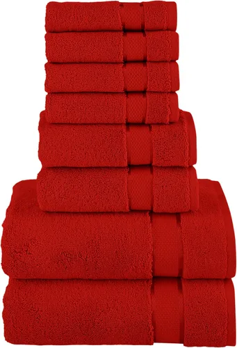 Miniatura 17 de Elegant Comfort Juego de 8 toallas de algodón de alta calidad, incluye 4 toallas pequeñas, 2 toallas de mano y 2 toallas de baño, 100% algodón