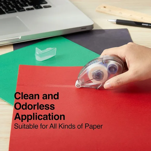 Miniatura 3 de STAPLES Cinta adhesiva permanente, 1/3" x 393", paquete de 2 – Adhesivo enrollable para manualidades, montaje y proyectos de papel