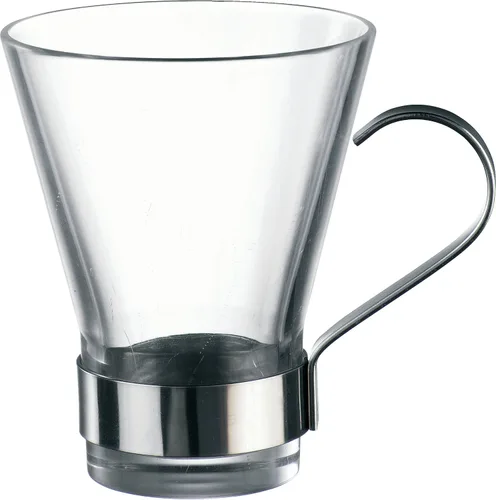 Miniatura 9 de Bormioli Rocco Oslo - Taza de vidrio templado de 7.5 onzas con mango extraíble de acero inoxidable para café, té, lattes y bebidas calientes, juego