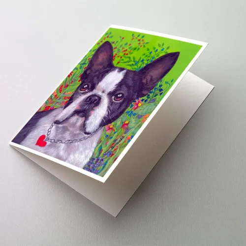 Miniatura 263 de Caroline's Treasures PPP3013GCA7P - Tarjetas de felicitación y sobres para mascotas de Basset Hound Teacher, paquete de 8 tarjetas en blanco