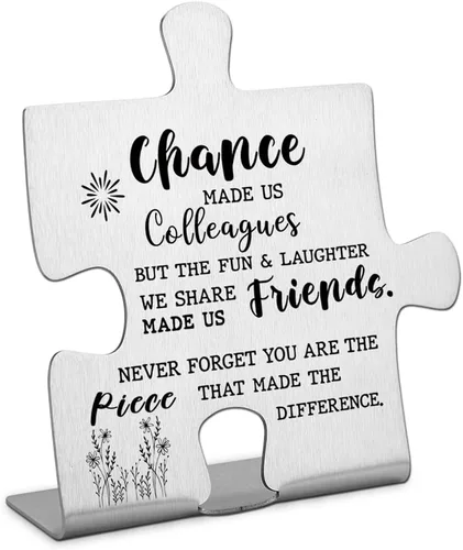 Miniatura 14 de FOKCBOCM Letrero decorativo, regalo de amistad de mejor amiga de acero inoxidable, 3.3 x 3.0 pulgadas