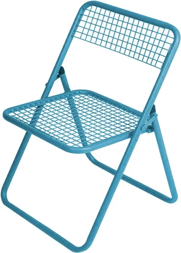 Miniatura 8 de Sillas plegables de metal, silla de comedor de malla de hierro forjado, sillas de césped plegables para bodas, fiestas, oficina, balcón, jardín