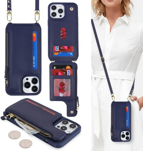 Miniatura 15 de Cavor Funda para iPhone 14 Pro Max con Tarjetero, Funda Cartera para iPhone 14 Pro Max para Mujeres y Hombres, Soporte de Tarjetas de Crédito