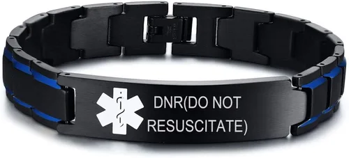 Miniatura 13 de VNOX Pulsera ajustable de acero inoxidable cepillado de 2 tonos con grabado personalizado gratis, identificación de alerta médica, unisex