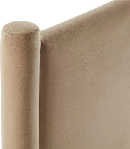 Miniatura 38 de Modway Rael Queen - Cabecera tapizada con pilares en color gris pardo - Cabecera de terciopelo resistente a las manchas para camas tamaño Queen Topo