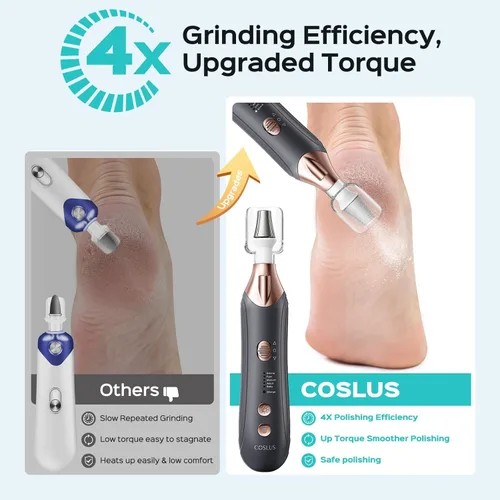 Miniatura 2 de COSLUS Kit Profesional de Manicura y Pedicura, Lima de Uñas Eléctrica 5 en 1 para Cuidado de Uñas de Manos y Pies - Rectificador Más Ancho para Uñas