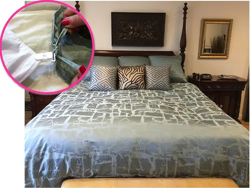 Miniatura 3 de Clips de edredón para asegurar los insertos - Sistema completo de ropa de cama ajustada para dormir - Incluye clips de relleno de edredón y lazos