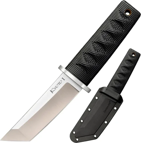 Miniatura 8 de Cold Steel Kyoto II 3-3/8" Cuchillo de hoja fija de acero inoxidable 8Cr13MoV compacto y duradero con punta de gota para uso al aire libre y caza
