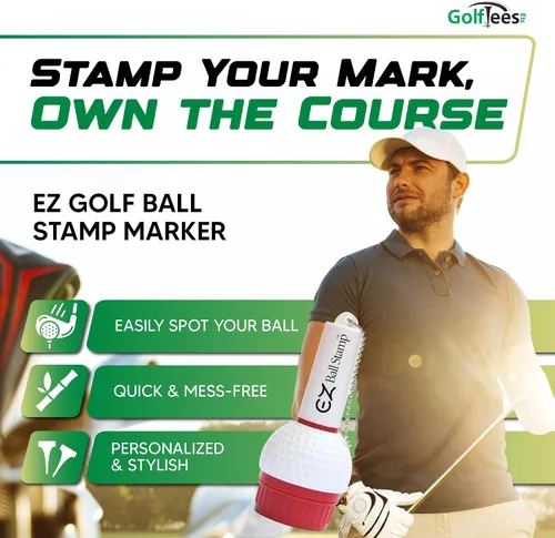 Miniatura 2 de EZBallStamp - Timbre marcador con forma de pelota de golf, Azul