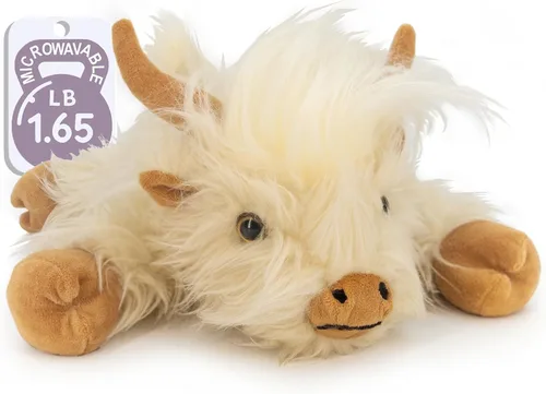 Miniatura 8 de Marysun Peluche de vaca de las Highlands para niños no apto para microondas marrón regalo para niñas y niños