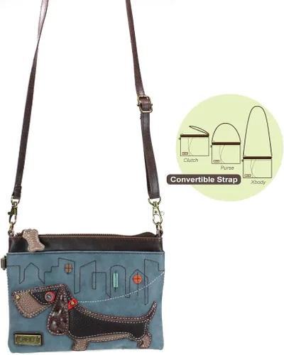 Miniatura 7 de Chala Mini bolso cruzado para teléfono con 2 correas ajustables, Azul