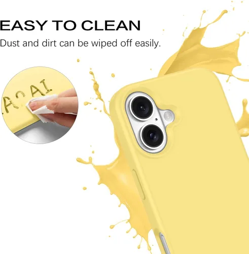 Miniatura 393 de GUAGUA Funda compatible con iPhone 17 Pro Max de 6.9 pulgadas, silicona líquida, goma de gel suave, delgada, forro de microfibra delgada