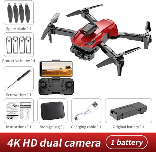 Miniatura 7 de GoolRC Mini dron de control remoto, mini dron plegable con cámara dual 4K, cuadricóptero sin cabeza, motor sin escobillas, evitación de obstáculos