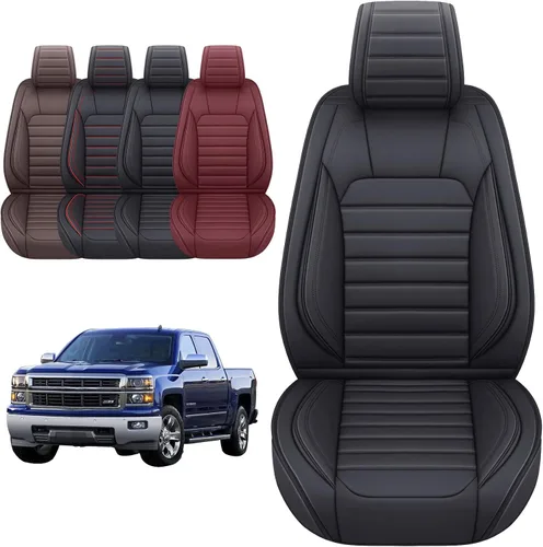 Miniatura 6 de YIERTAI Fundas para asientos de camioneta para Chevy Chevrolet Silverado GMC Sierra, ajuste personalizado 2007-2025 2026 1500/2500/3500 Trail Boss