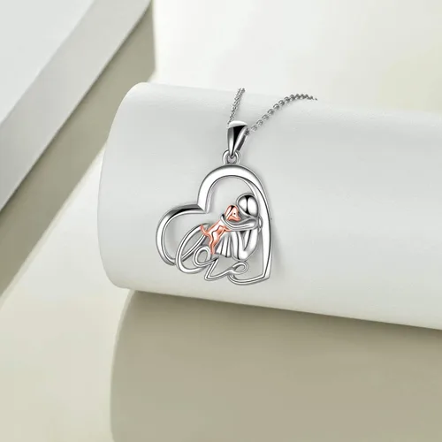 Miniatura 3 de YFN Collar con colgante de perro de recuerdo de plata de ley, regalo conmemorativo para amantes de los perros para mujeres