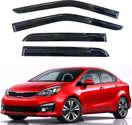 Miniatura 24 de KPY Visor de Ventana Compatible con Hyundai Accent Sedan 2012-2017, Protector de Lluvia de 4 Piezas Deflectores de Ventilación de Ventana Lateral