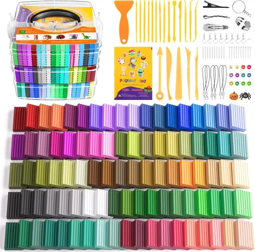 Miniatura 10 de ARTpar Kit de arcilla polimérica de 50 colores, arcilla para modelar con herramientas de esculpir para principiantes, arcilla modeladora para 20.5 in