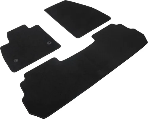 Miniatura 3 de IKON MOTORSPRTS - Alfombrillas compatibles con Cadillac XT5 2017-2024, protector de forro de nailon negro personalizado para automóvil, 1ª 2ª fila