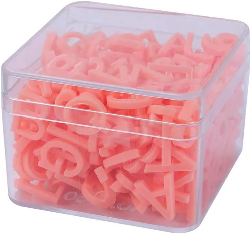 Miniatura 11 de Exceart 200 adornos de resina con parte trasera plana del alfabeto con caja de almacenamiento de plástico para manualidades, álbumes de recortes
