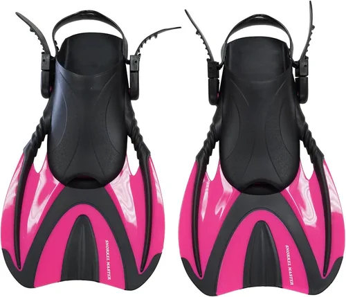 Miniatura 2 de Adjustable Travel Fins for Snorkeling & Swimming Training – Open Heel Lightweight & Soft Foot Pocket Design, Compact Travel Swim Fins for Men & Women