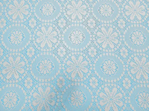 Miniatura 4 de Van Wyck Medallion - Mantel de encaje de punto pesado 60x104, color blanco