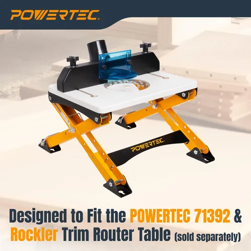Miniatura 2 de POWERTEC Soporte de Mesa Plegable para Enrutador – Base de Estación de Trabajo de Altura Ajustable para Mesas de Enrutador de Recorte de 11-1/2" x
