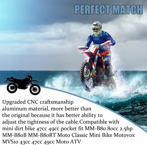 Miniatura 6 de Pinza de freno de disco delantero y almohadilla para MBX10 MBX11 80cc MM-B80 105cc MM-B105 CT100U CC100X Trail Mini Bike 47 49cc Mini ATV Gas Negro