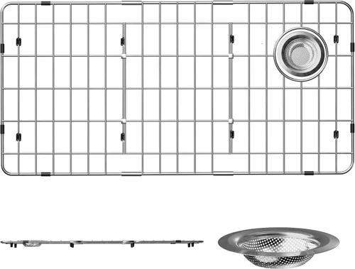 Miniatura 17 de Protector de rejilla para fregadero, rejillas inferiores de 18 pulgadas, protector de fregadero con radio de esquina, protector de fregadero