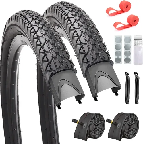 Paquete de 2 neumáticos y tubos de bicicleta Beach Cruiser de 24 pulgadas/26 x 2.125 pulgadas o sin tubos de 24 pulgadas/26 x 1.75 pulgadas/2.125