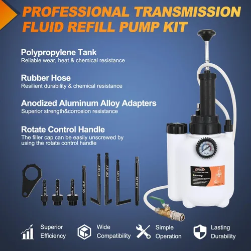 Miniatura 5 de Kit de bomba de líquido de transmisión GOOACC 3L Bomba manual de extracción de aceite automotriz Dispensador de recarga ATF Bomba de transferencia