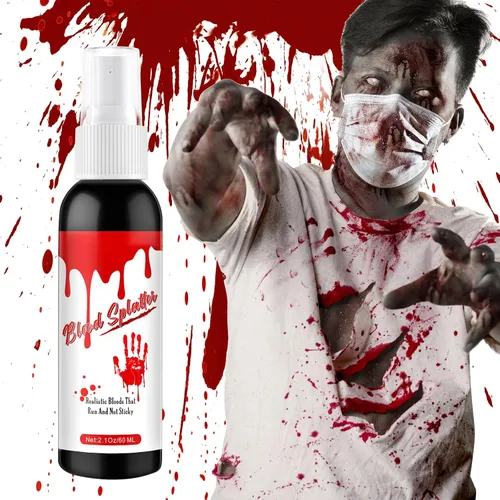 Miniatura 4 de Spray lavable de sangre falsa para Halloween, sangre falsa para disfraz de vampiro zombi y monstruo disfraz, el aerosol de sangre falso se utiliza