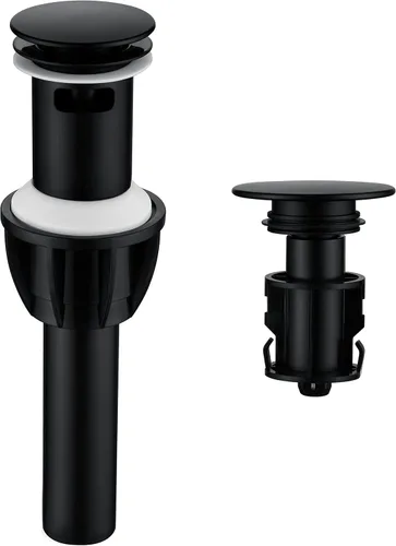 Miniatura 16 de TIORIY Desagüe Pop Up Cromado para Lavabo de Baño, con Rebosadero Tapón de Lavabo de Baño de Plástico para Grifo de Vasija, Montaje de Tocador