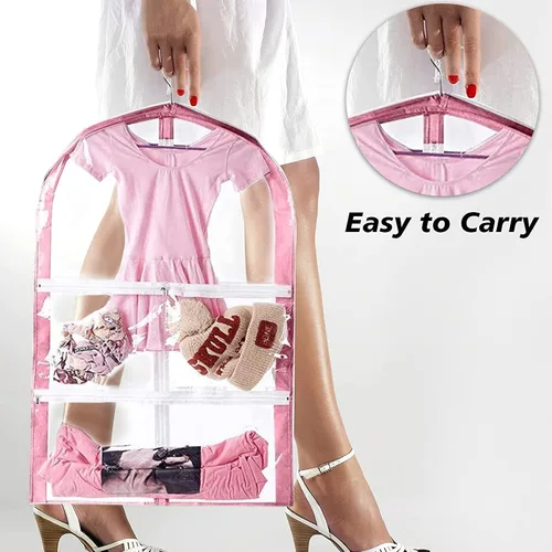 Miniatura 4 de Bolsa de ropa colgante impermeable, bolsas de ropa de 35 pulgadas para colgar ropa, bolsas de ropa para almacenamiento de viajes, bolsa de ropa