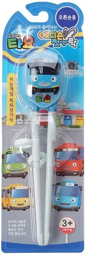 Miniatura 3 de Tayo Palillos de entrenamiento para diestros – Principiante para niños, Edison educativa proveedores de cocina para niños, durable ligero portátil