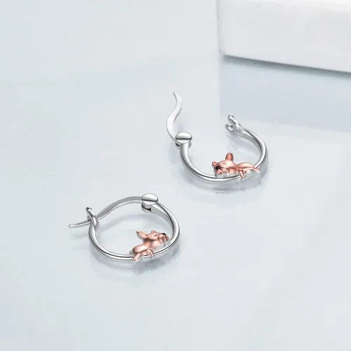 Miniatura 42 de VONALA Bonitos aretes de aro de plata de ley 925, regalos de cumpleaños para mujer