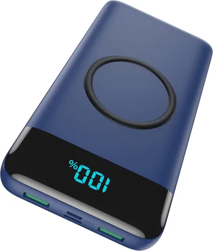 Miniatura 10 de Cargador portátil inalámbrico 30,800 mAh, 15 W de carga inalámbrica USB C, banco de energía con carga rápida de 25 W PD QC 4.0, 4 salidas, paquete