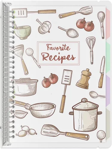 Miniatura 13 de Libro de recetas en blanco para escribir en tus propias recetas, carpeta de recetas familiares extraíble de tapa dura de 8.5 x 11 pulgadas con azul