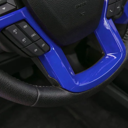 Miniatura 3 de Keptrim Funda para volante para F-150 ABS azul para Ford F150 2015-2020, para F250 F350 2017-2022, para Ford Expedition 2018-2021