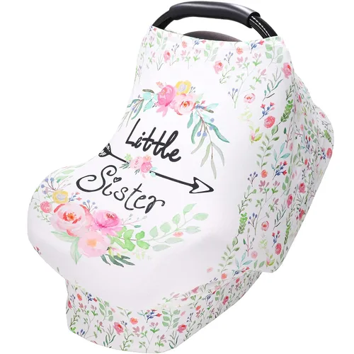 Miniatura 5 de Fundas de asiento de automóvil para bebé, para niñas, toldo para asiento de automóvil para hermanas, fundas de lactancia multiusos, cubierta