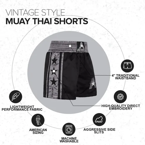 Miniatura 12 de Anthem Athletics Pantalones cortos de Muay Thai para hombre, pantalones cortos de Muay Thai para mujer - Kickboxing Short Boxing Trunks 5050 Classic